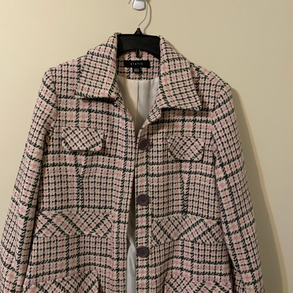 STATIC 80% Wool Coat size Large - Picture 2 of 15